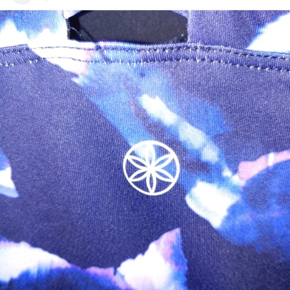 #1127=Black/Blue Mixed Multiple Colors Patterned Leggings - Picture 5 of 5